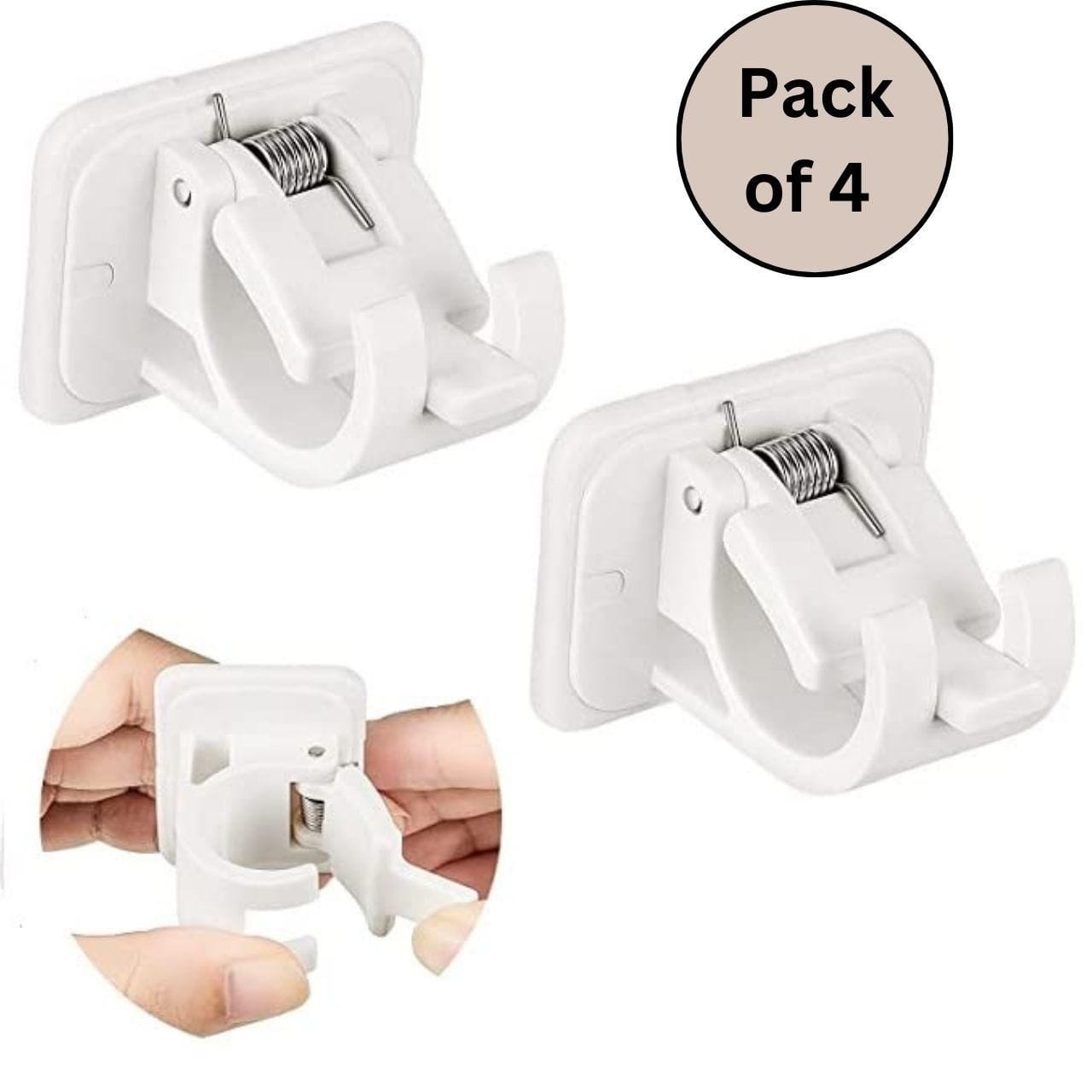 Rods Clips Hook Self Adhesive Pack of 6
